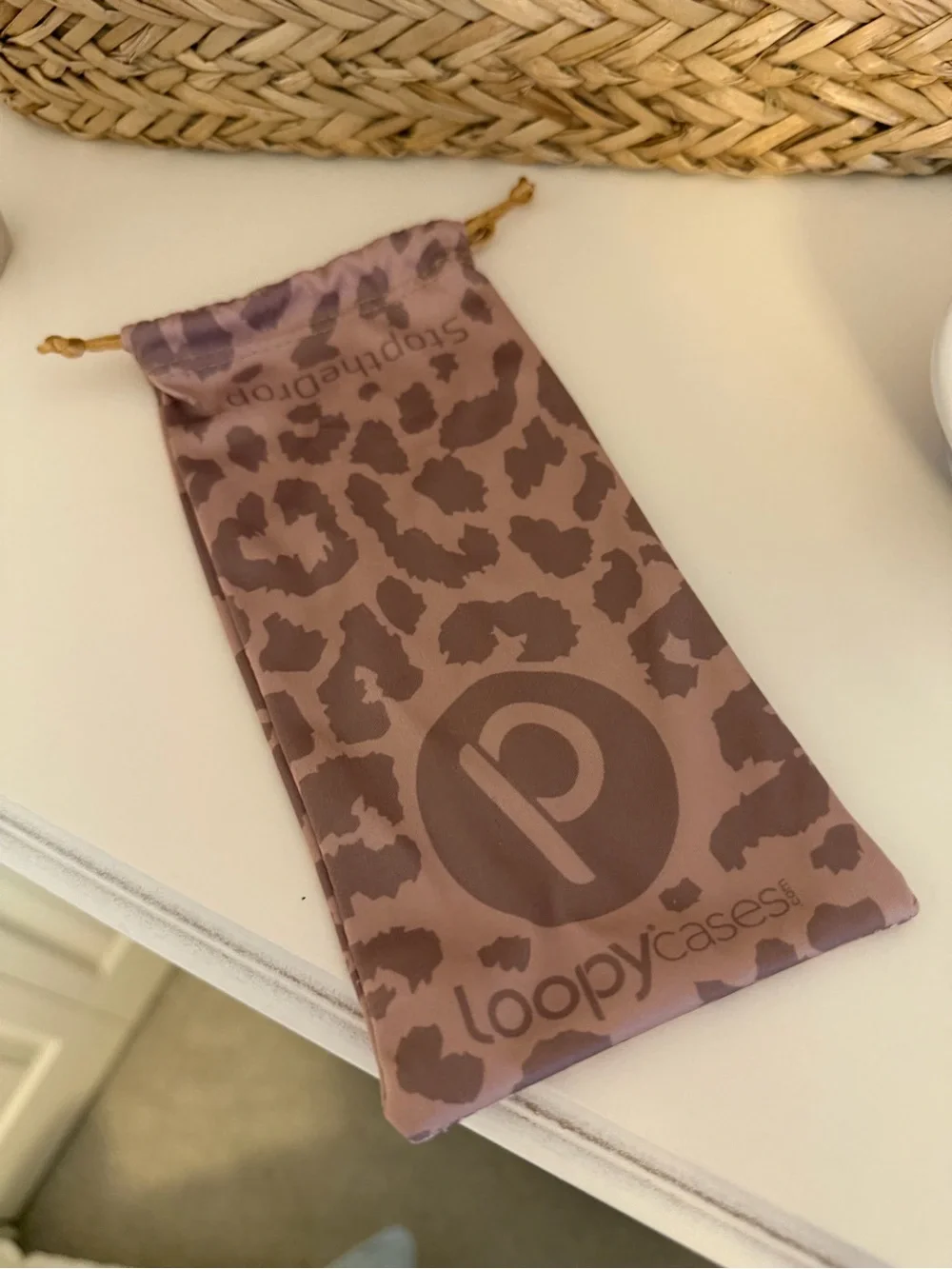 Gold Leopard Loopy  iPhone 14 Pro Max Case with matching sleeve